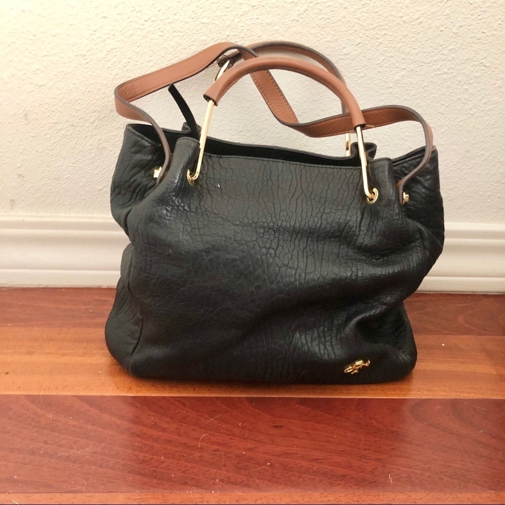 orYANY black leather satchel purse bag